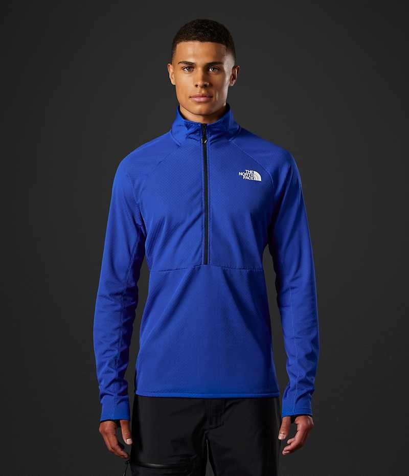 Men\'s The North Face Summit Series FUTUREFLEECE™ LT ½-Zip Pullover Blue | CANADA WVAFJG