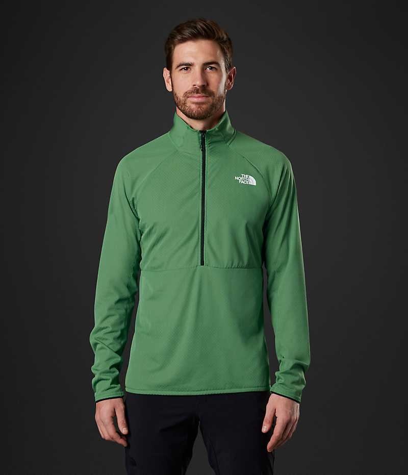 Men\'s The North Face Summit Series FUTUREFLEECE™ LT ½-Zip Pullover Green | TORONTO MURLCS