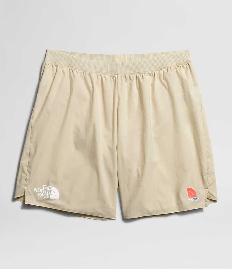 Men's The North Face Summit Series Pacesetter Run Brief Shorts Cream | CANADA EWPQYZ