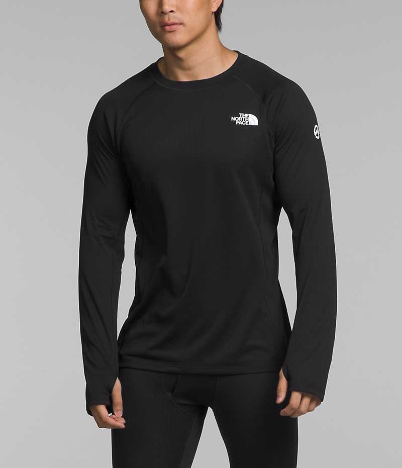 Men\'s The North Face Summit Series Pro 120 Crew Sweatshirt Black | OTTAWA JANIRU