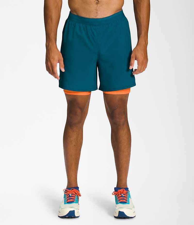 Men\'s The North Face Sunriser 2-in-1 Shorts Blue | TORONTO WGMPAO