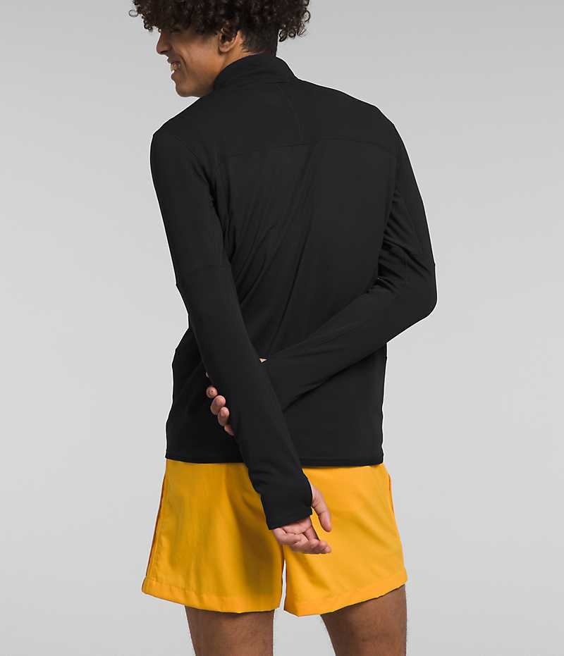 Men's The North Face Sunriser ¼-Zip Sweatshirt Black | OTTAWA FWLPSN