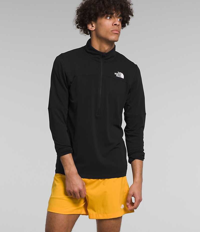 Men\'s The North Face Sunriser ¼-Zip Sweatshirt Black | OTTAWA FWLPSN