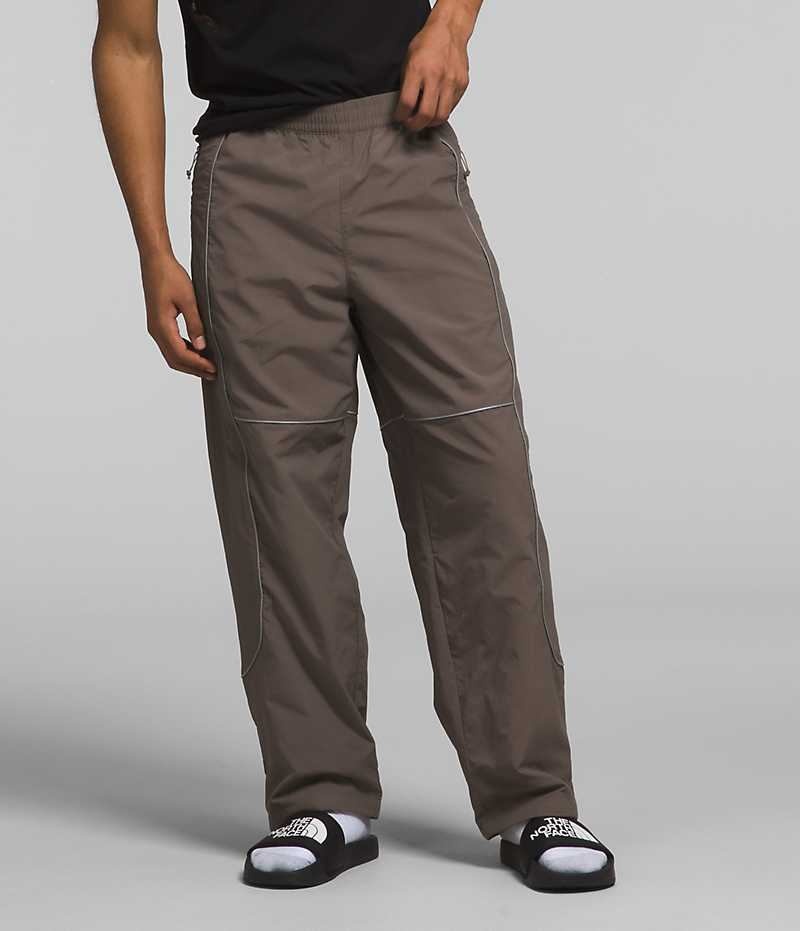 Men\'s The North Face Tek Piping Wind Pants Brown | OTTAWA DQZHYB