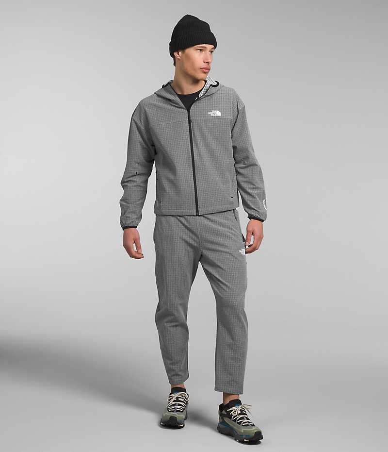 Men's The North Face Tekware™ Grid Hoodie Fleece Jacket Grey | TORONTO ZJPTEW