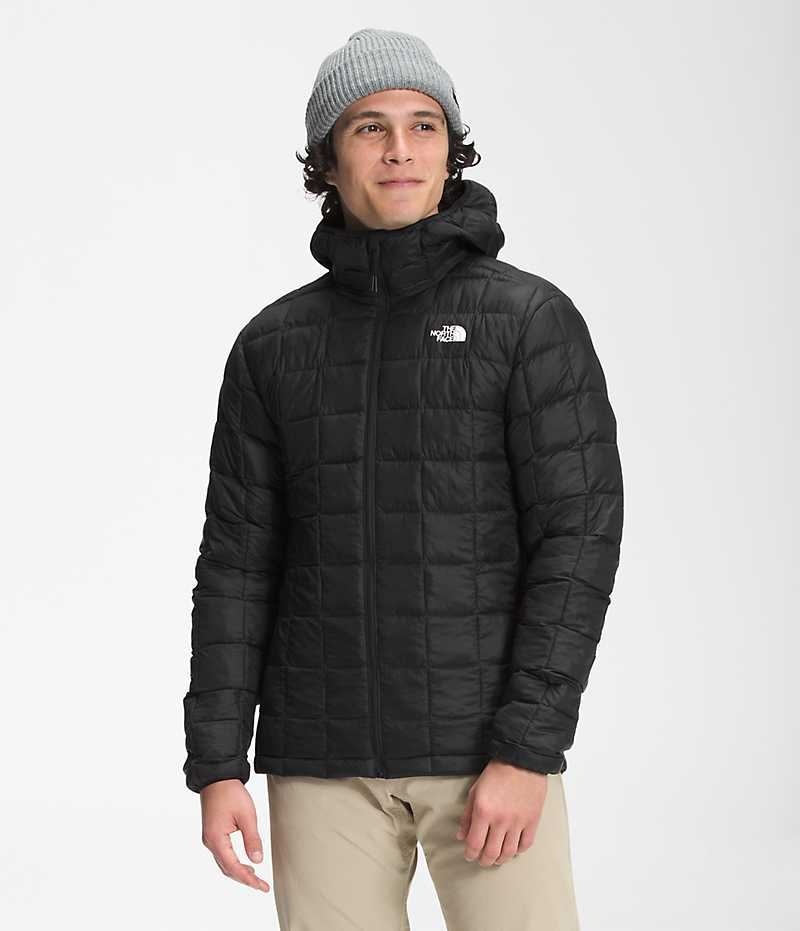 Men\'s The North Face ThermoBall™ Eco Hoodie 2.0 Down Jacket Black | CANADA ZPCUJM