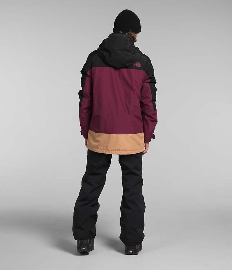 Men's The North Face ThermoBall™ Eco Snow Triclimate® Hooded Jacket Fuchsia / Black | CANADA NMCHIJ