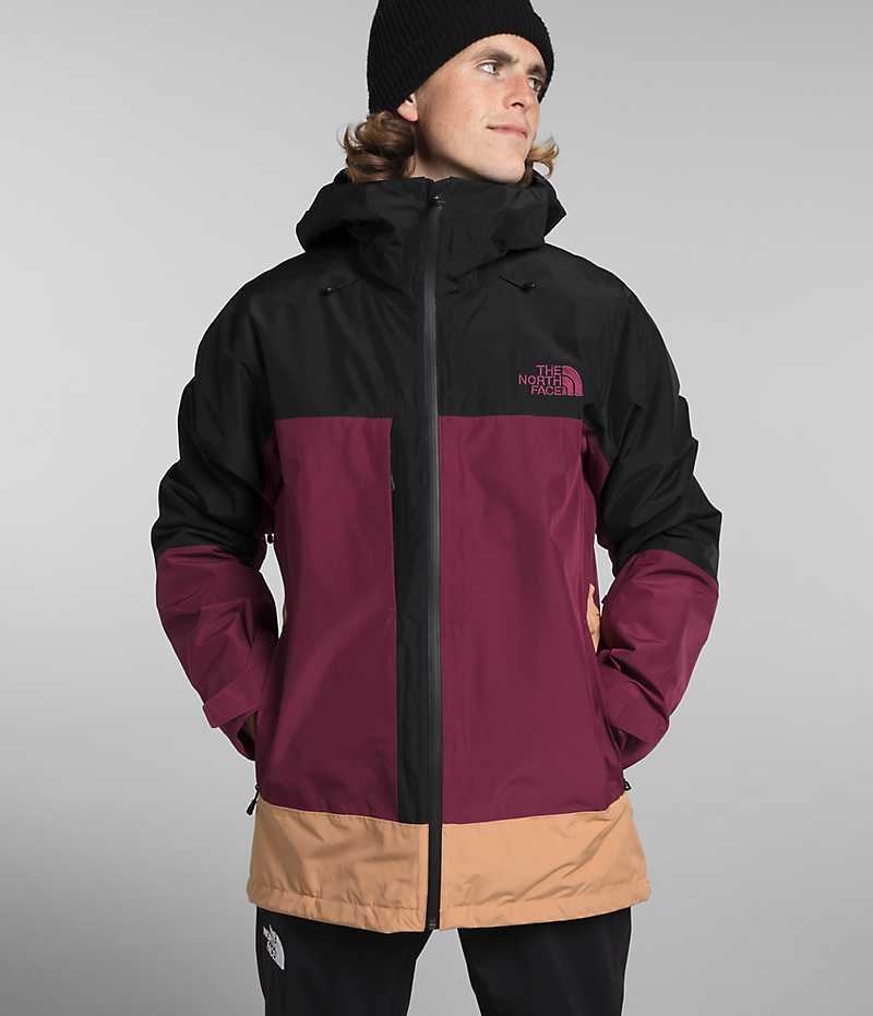 Men\'s The North Face ThermoBall™ Eco Snow Triclimate® Hooded Jacket Fuchsia / Black | CANADA NMCHIJ