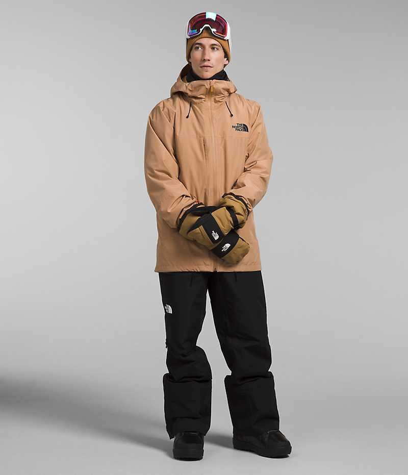 Men's The North Face ThermoBall™ Eco Snow Triclimate® Hooded Jacket Khaki | TORONTO UCQGVY