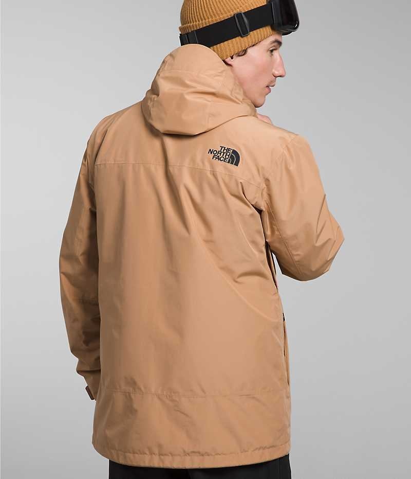 Men's The North Face ThermoBall™ Eco Snow Triclimate® Hooded Jacket Khaki | TORONTO UCQGVY