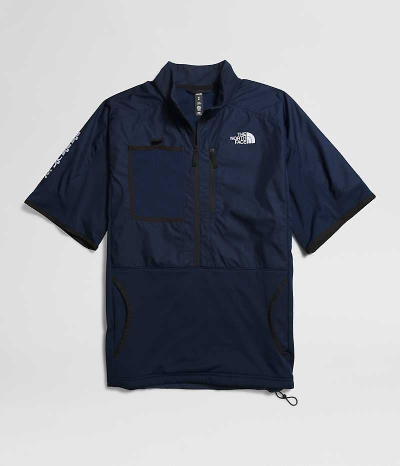 Men's The North Face Trailwear Winter Warm Overshirt T-Shirt Navy | TORONTO UNVYKF