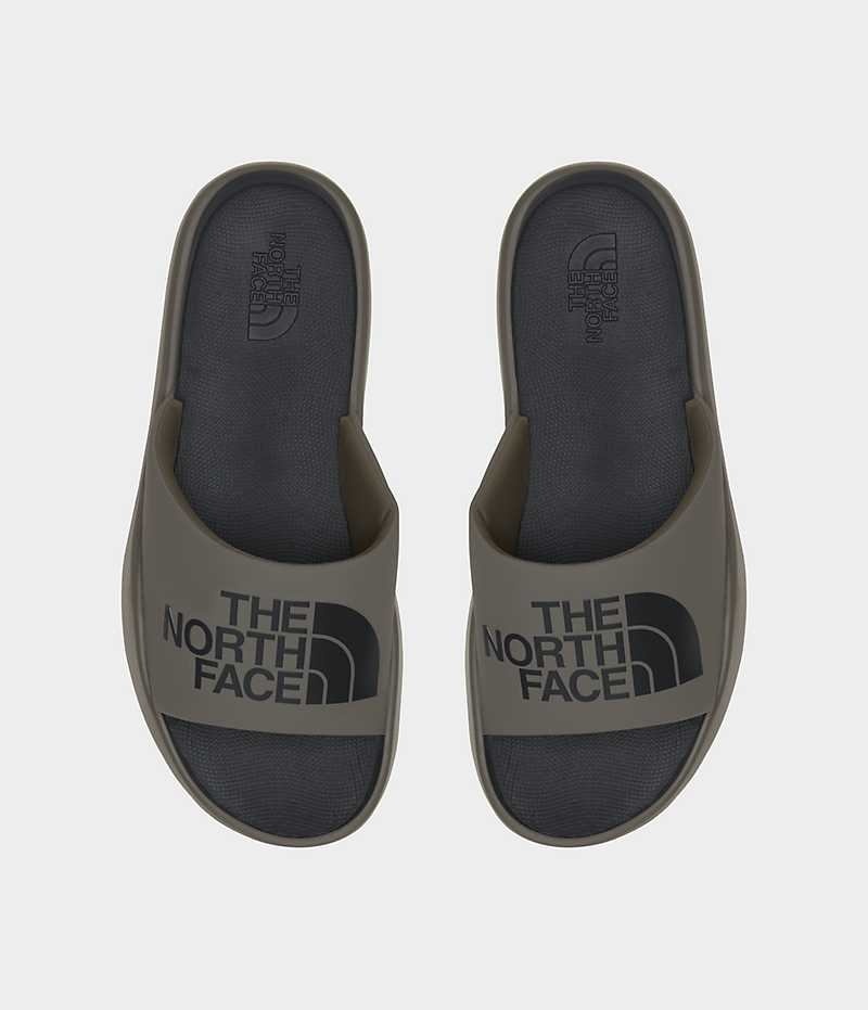 Men's The North Face Triarch Slides Olive | OTTAWA MJCVWZ