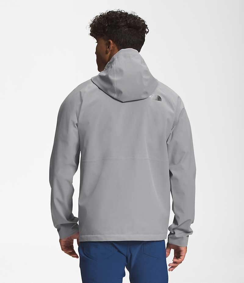 Men's The North Face Valle Vista Stretch Rain Jacket Grey | CANADA URQOTZ