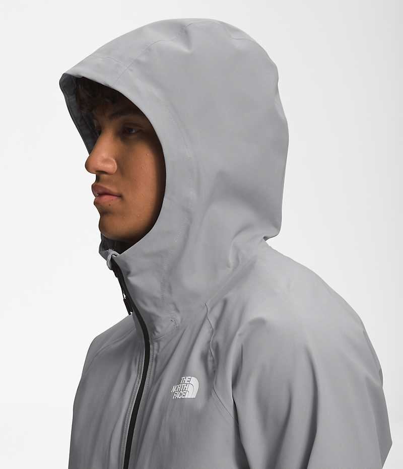 Men's The North Face Valle Vista Stretch Rain Jacket Grey | CANADA URQOTZ