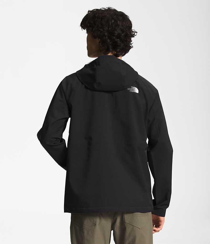 Men's The North Face Valle Vista Stretch Rain Jacket Black | TORONTO WNLJDS