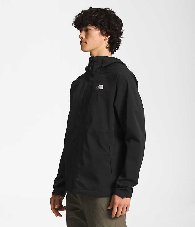 Men's The North Face Valle Vista Stretch Rain Jacket Black | TORONTO WNLJDS