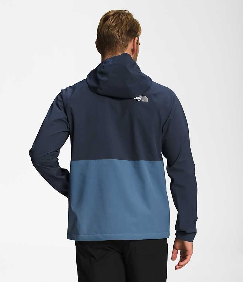 Men's The North Face Valle Vista Stretch Rain Jacket Blue | OTTAWA PJMIHK