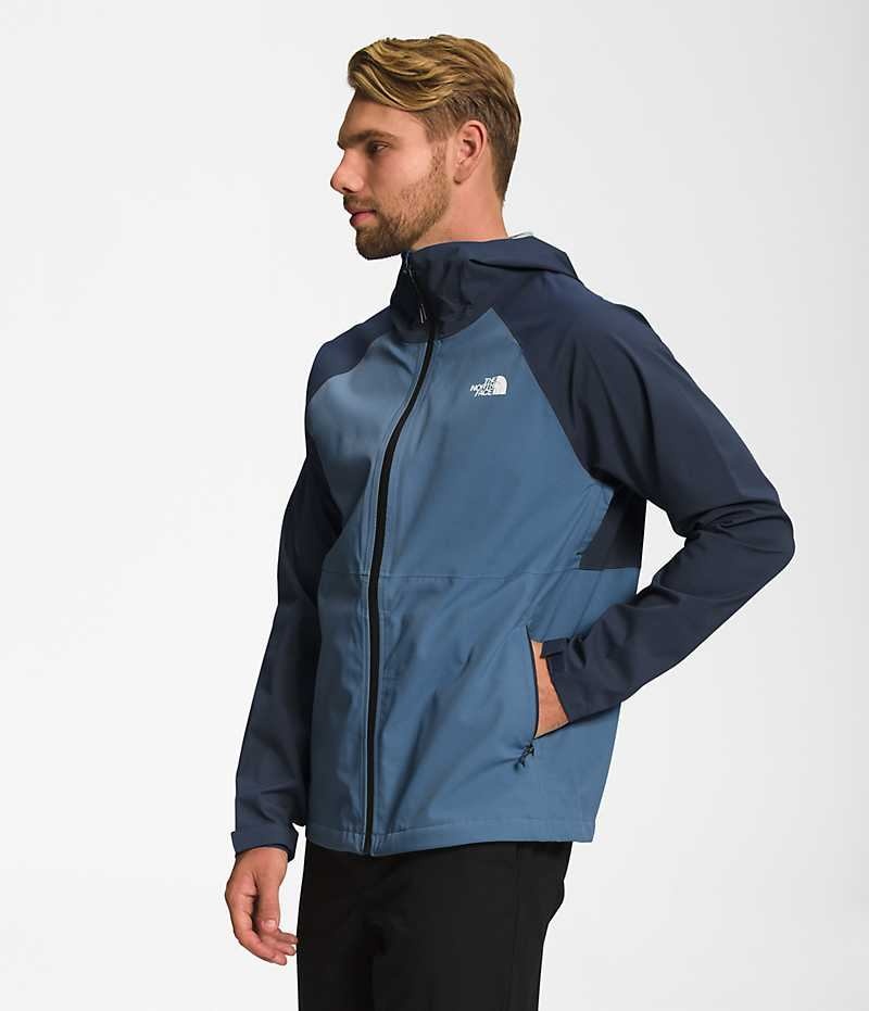 Men's The North Face Valle Vista Stretch Rain Jacket Blue | OTTAWA PJMIHK