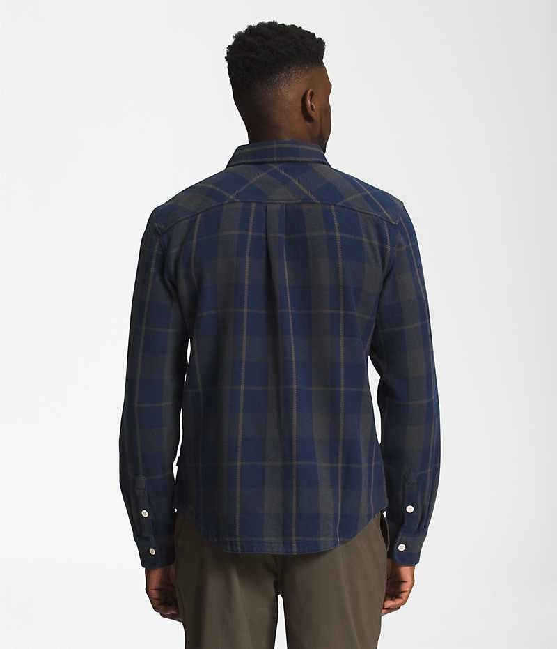 Men's The North Face Valley Twill Flannel Shirt Navy | TORONTO YJUKMG