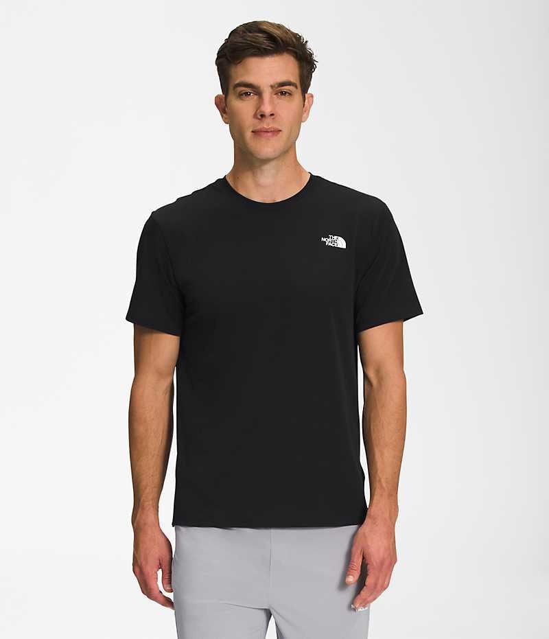 Men\'s The North Face Wander Short Sleeve T-Shirt Black | TORONTO YPWLHI