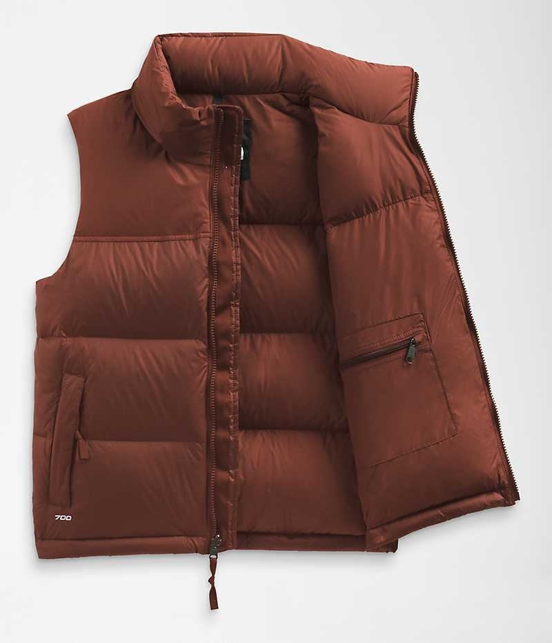 Women's The North Face 1996 Retro Nuptse Down Vest Brown | CANADA MSCXBJ