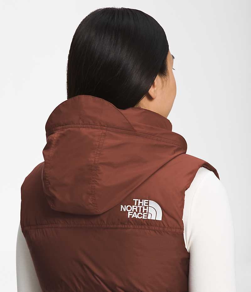 Women's The North Face 1996 Retro Nuptse Down Vest Brown | CANADA MSCXBJ