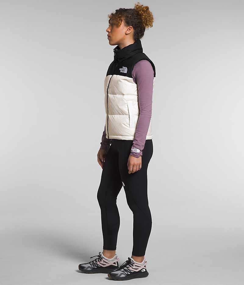 Women's The North Face 1996 Retro Nuptse Down Vest White / Black | OTTAWA XNARBP