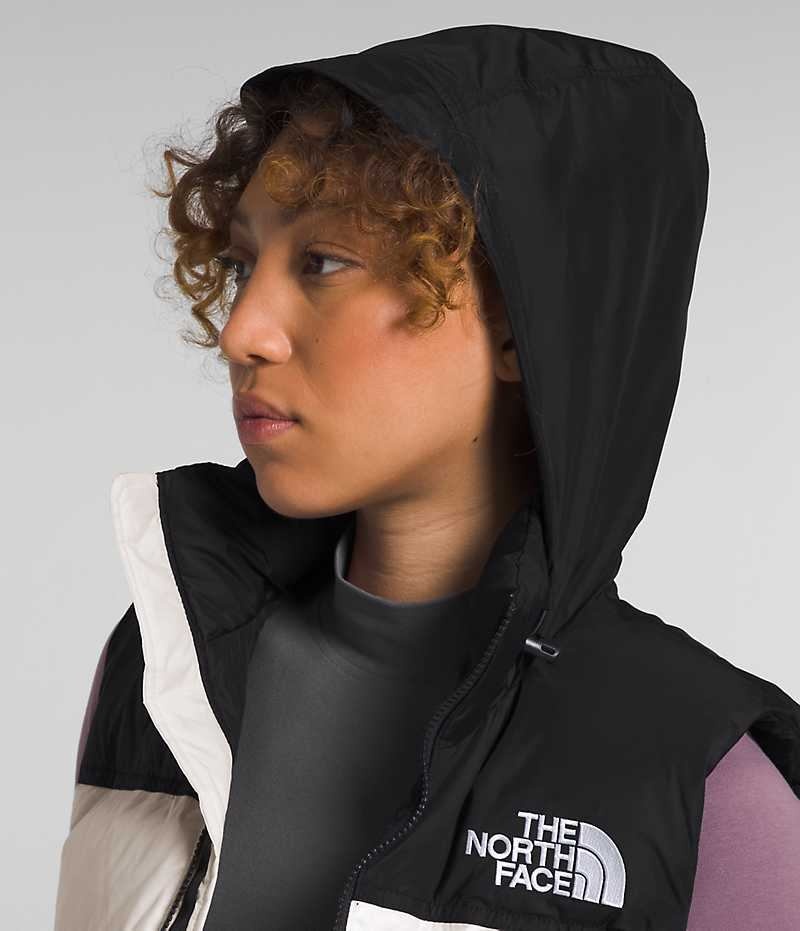 Women's The North Face 1996 Retro Nuptse Down Vest White / Black | OTTAWA XNARBP