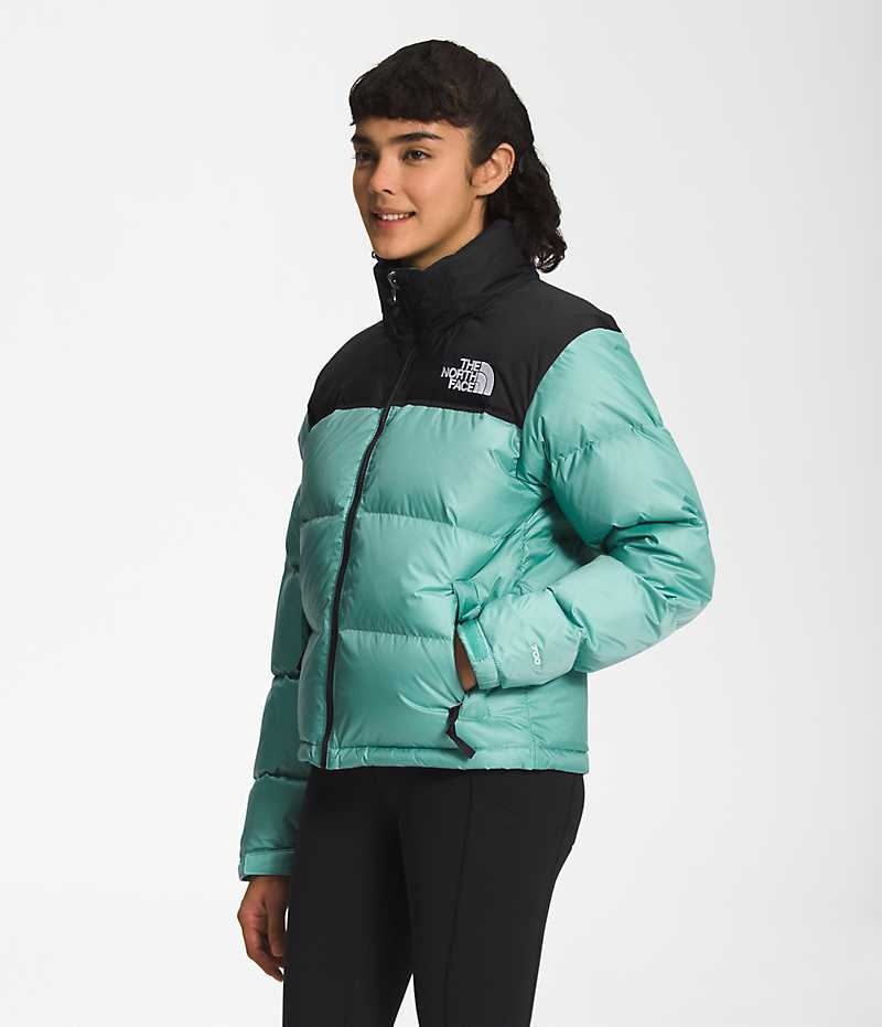 Women's The North Face 1996 Retro Nuptse Down Jacket Turquoise | CANADA NGVJFT