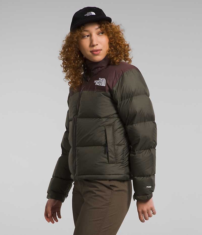 Women's The North Face 1996 Retro Nuptse Down Jacket Olive | TORONTO YKTHNI