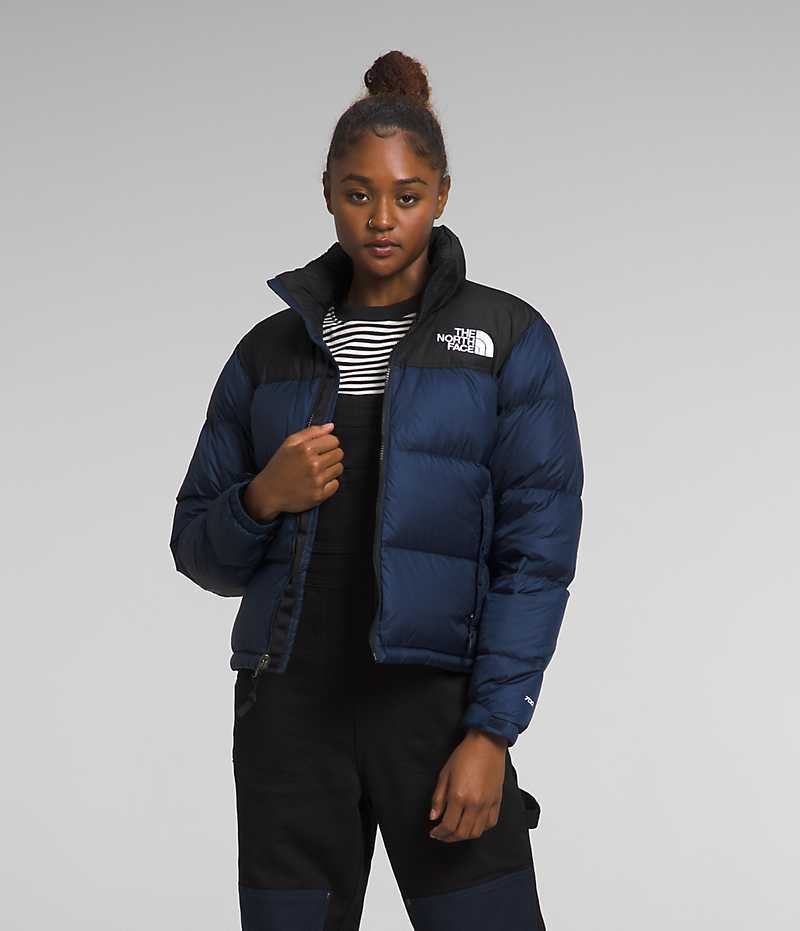 Women\'s The North Face 1996 Retro Nuptse Down Jacket Navy / Black | CANADA ITWJFY