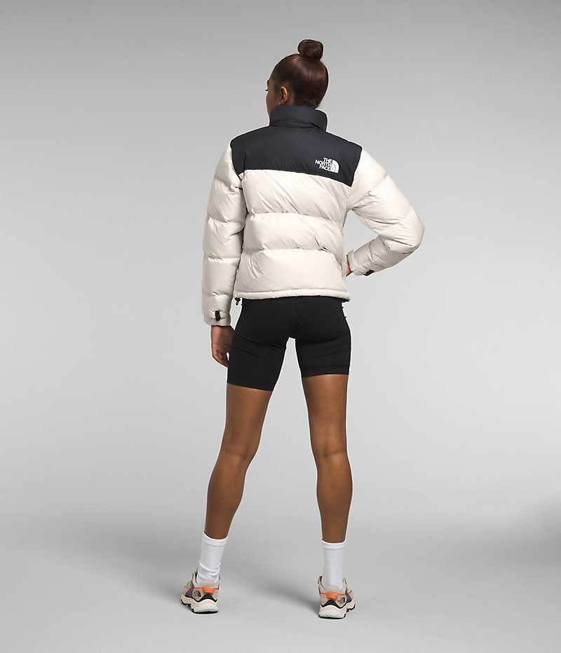 Women's The North Face 1996 Retro Nuptse Down Jacket White / Black | OTTAWA TNQWHJ