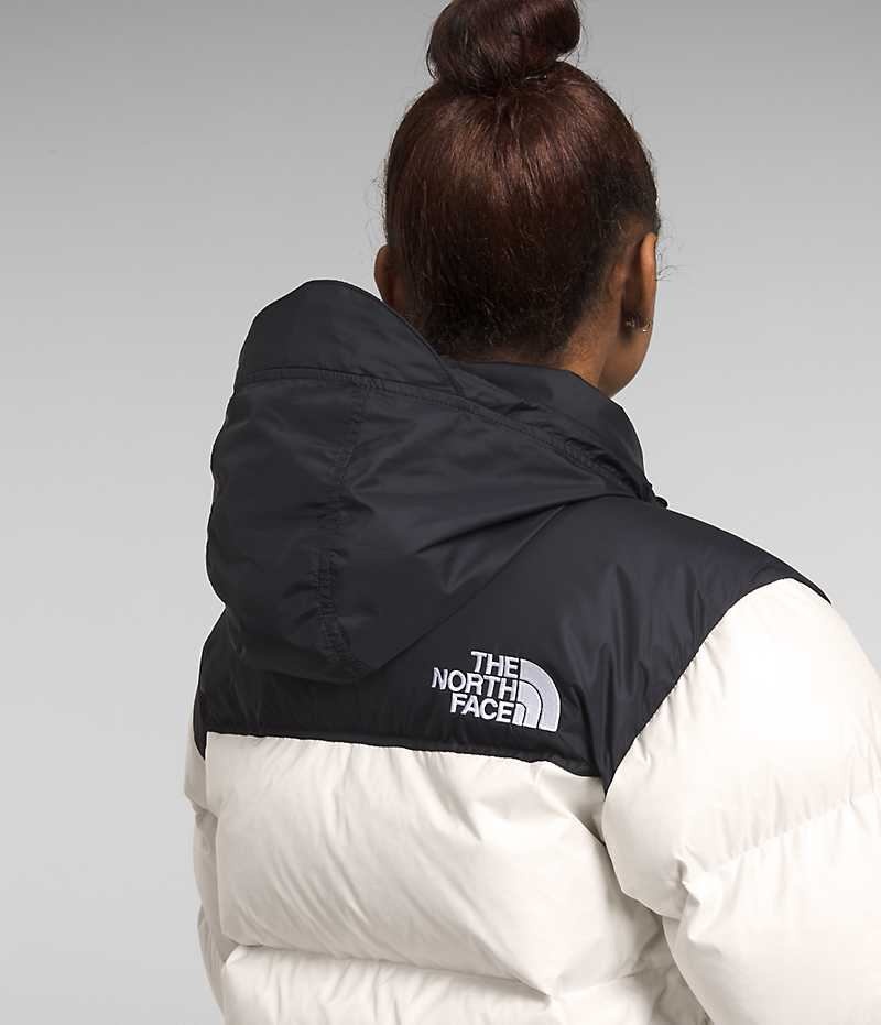 Women's The North Face 1996 Retro Nuptse Down Jacket White / Black | OTTAWA TNQWHJ