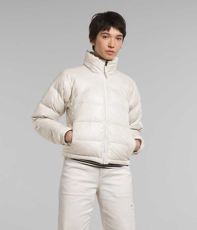 Women\'s The North Face 2000 Retro Nuptse Down Jacket White | OTTAWA ZKJLQN