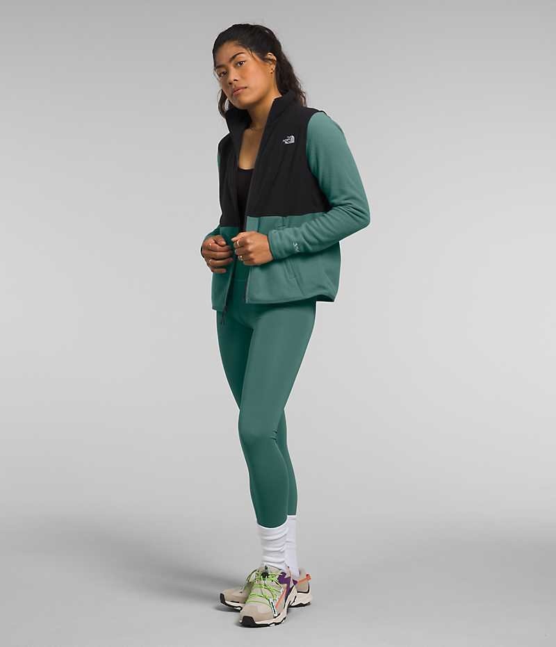 Women's The North Face Alpine Polartec® 100 Fleece Jacket Green | TORONTO GVRZQA