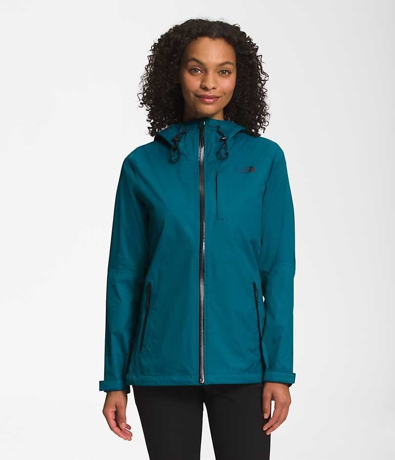 Women\'s The North Face Alta Vista Rain Jacket Turquoise | OTTAWA FXZCSD