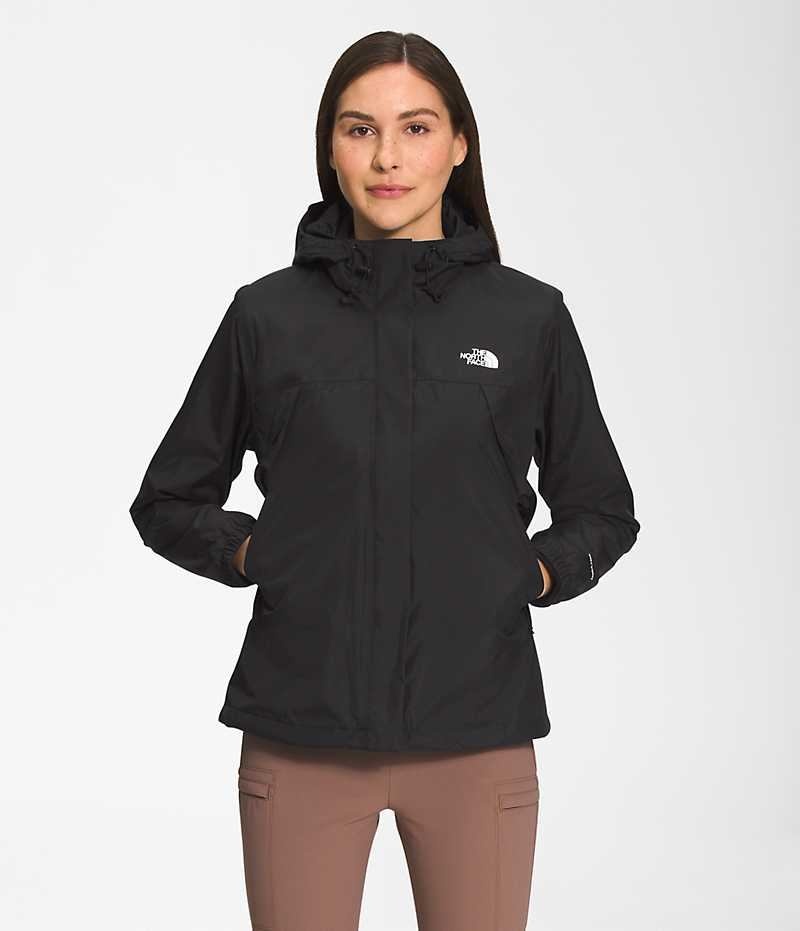 Women\'s The North Face Antora Triclimate® Rain Jacket Black | OTTAWA ORPZFT