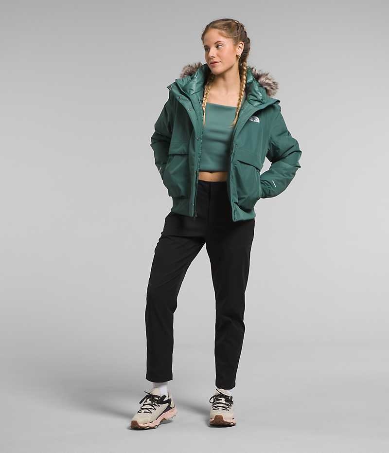 Women's The North Face Arctic Bomber Jacket Turquoise | CANADA RVGQCL