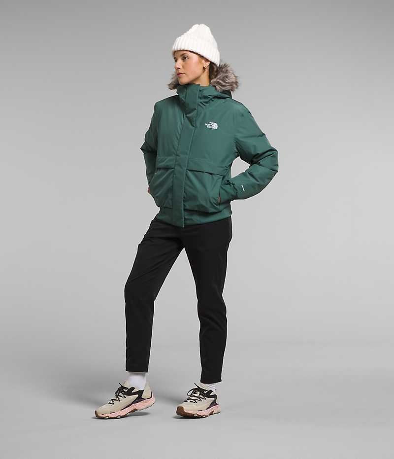 Women's The North Face Arctic Bomber Jacket Turquoise | CANADA RVGQCL