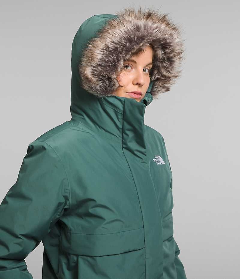 Women's The North Face Arctic Bomber Jacket Turquoise | CANADA RVGQCL