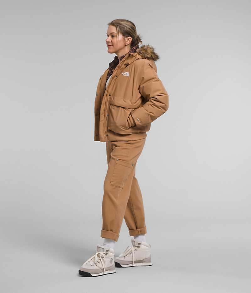 Women's The North Face Arctic Bomber Jacket Brown | TORONTO BSNVXD