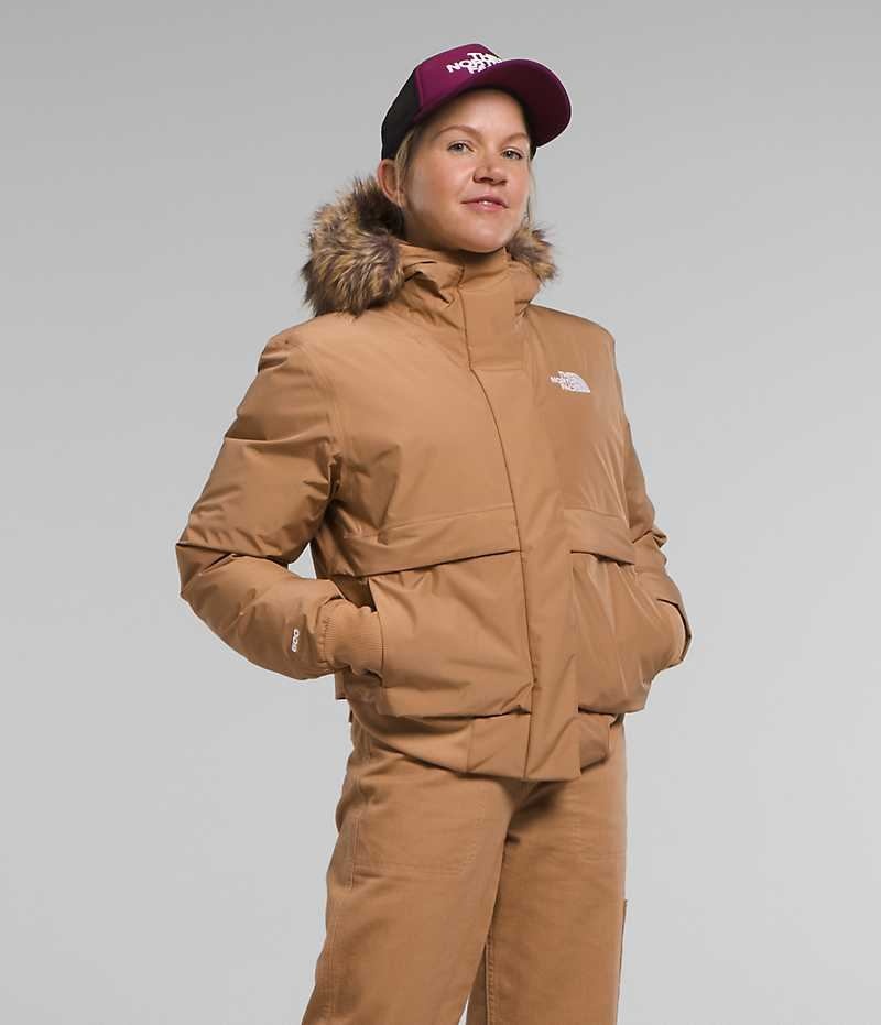 Women\'s The North Face Arctic Bomber Jacket Brown | TORONTO BSNVXD