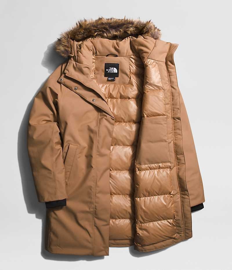 Women's The North Face Arctic Parka Brown | CANADA QVDZXC