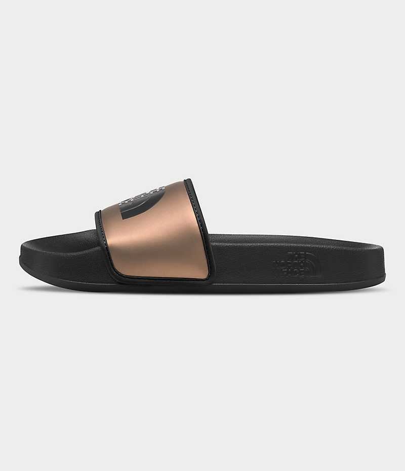 Women\'s The North Face Base Camp III Metallic Slides Brown / Black | CANADA PWESVX