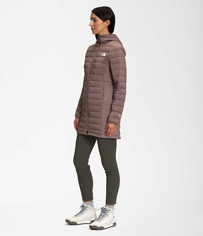 Women's The North Face Belleview Stretch Down Parka Brown | OTTAWA WKMEQJ