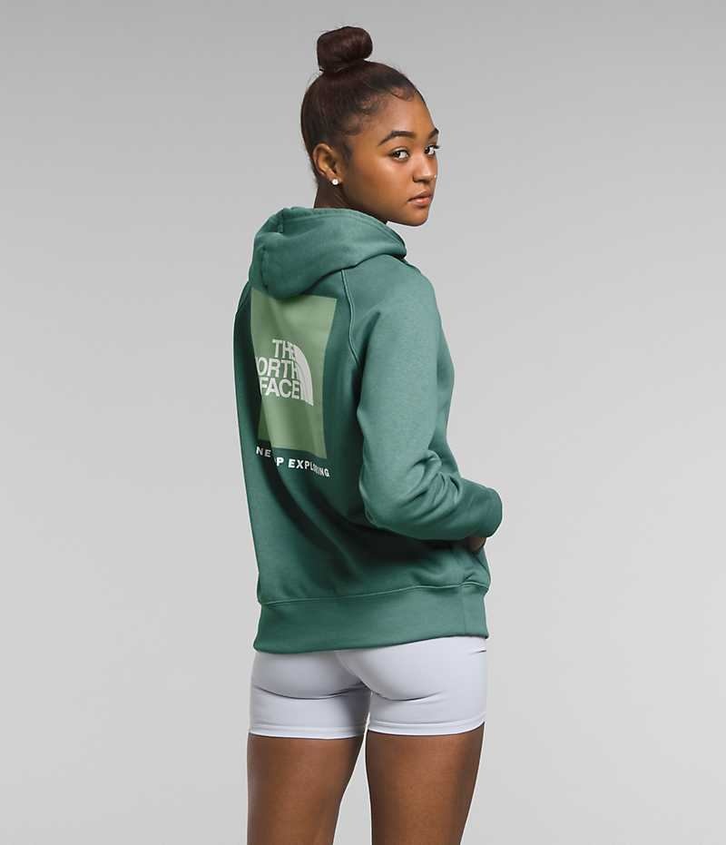 Women\'s The North Face Box NSE Pullover Hoodie Green | OTTAWA NUPJRE