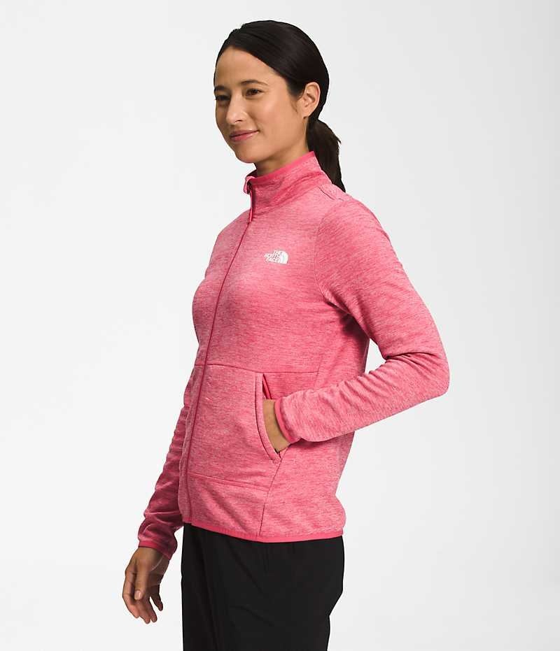 Women's The North Face Canyonlands Full-Zip Fleece Jacket Pink | OTTAWA IKENJM