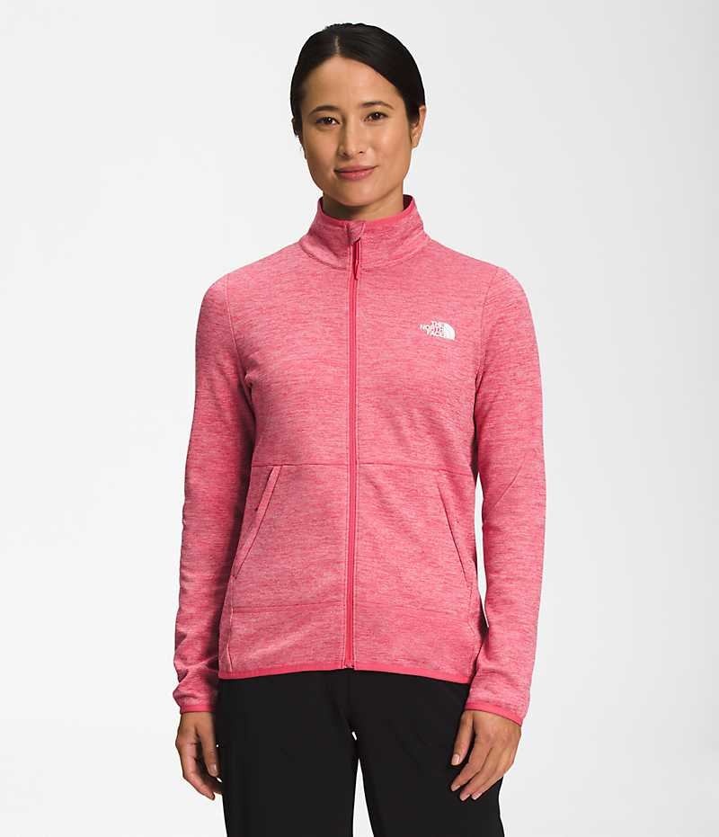 Women\'s The North Face Canyonlands Full-Zip Fleece Jacket Pink | OTTAWA IKENJM