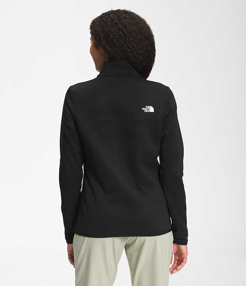 Women's The North Face Canyonlands Full-Zip Fleece Jacket Black | CANADA YGFLCJ