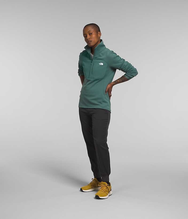 Women's The North Face Canyonlands High Altitude ½-Zip Sweatshirt Green | CANADA ARWQCT